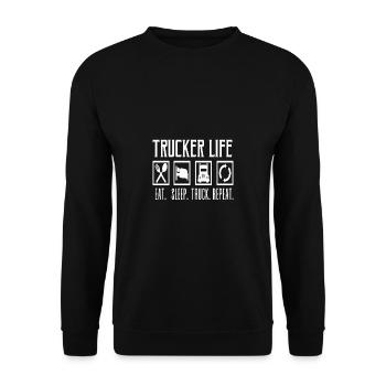 Camionneur, camionneur, camionneur - Sweat-shirt Unisexe - noir - Devant - Alina (178cm) & Michal (187cm)