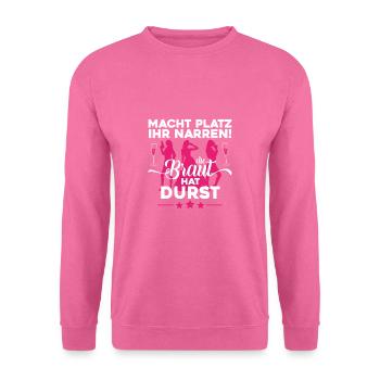Junggesellinnenabschied Team Braut Geschenk - Unisex Pullover - Pink - Vorne