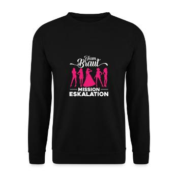 Junggesellinnenabschied Team Braut Geschenk - Unisex Pullover - Schwarz - Vorne - Alina (178cm) & Michal (187cm)