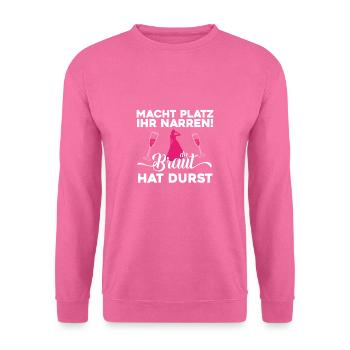 Junggesellinnenabschied Team Braut Geschenk - Unisex Pullover - Pink - Vorne