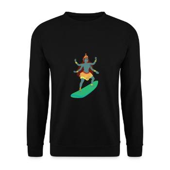 Surfez comme Kali Yuga - Sweat-shirt Unisexe - noir - Devant - Alina (178cm) & Michal (187cm)