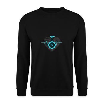Monocycle Love Heart DNA - Sweat-shirt Unisexe - noir - Devant - Alina (178cm) & Michal (187cm)