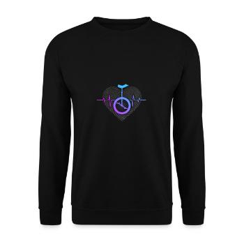 Vélo Hobby DNA Heart Pulse - Sweat-shirt Unisexe - noir - Devant - Alina (178cm) & Michal (187cm)