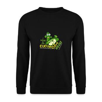 Gurke Salatgurke Cucumber Squad Geschenk lustig - Unisex Pullover - Schwarz - Vorne - Alina (178cm) & Michal (187cm)