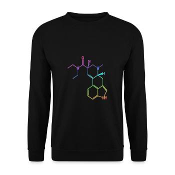 LSD Structural Formula T-Shirt Acid Hallucinogen Psy - Unisex Sweatshirt - black - Front - Alina (178cm) & Michal (187cm)
