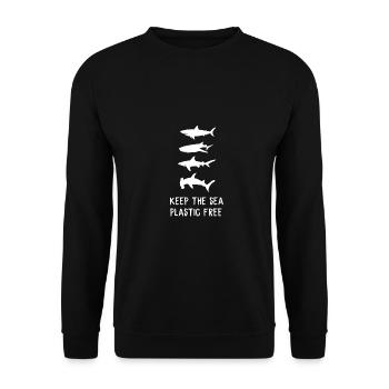 Umwelt, Klimaschutz | Design - Unisex Pullover - Schwarz - Vorne - Alina (178cm) & Michal (187cm)