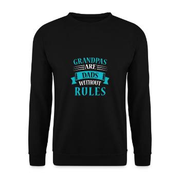 Grand-père mamie grands-parents petit-fils petite-fille enfants - Sweat-shirt Unisexe - noir - Devant - Alina (178cm) & Michal (187cm)