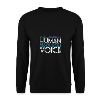 HR Manager Human Resource Geschenk Personal - Unisex Pullover - Schwarz - Vorne - Alina (178cm) & Michal (187cm)