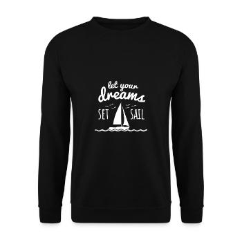 Bateau à voile Segelbook Sailing Sailor - Sweat-shirt Unisexe - noir - Devant - Alina (178cm) & Michal (187cm)