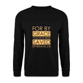 Gott Vers Bibel Geschenk - Unisex Pullover - Schwarz - Vorne - Alina (178cm) & Michal (187cm)