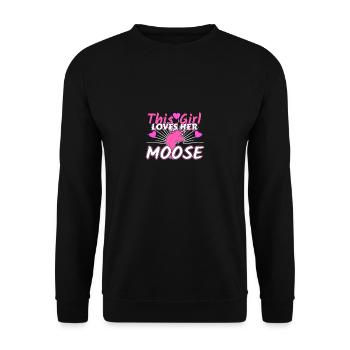 Elch - Unisex Pullover - Schwarz - Vorne - Alina (178cm) & Michal (187cm)