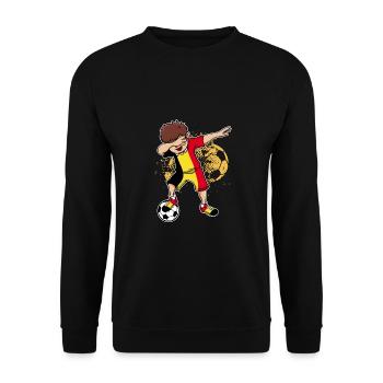 Cadeau De Danse De Football De Belgique Belgique - Sweat-shirt Unisexe - noir - Devant - Alina (178cm) & Michal (187cm)
