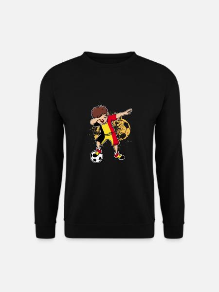 Belgien Fussball Dabbing Tanz Geschenk - Unisex Pullover - Schwarz