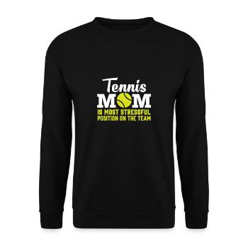 Tennis mother - Unisex Sweatshirt - black - Front - Alina (178cm) & Michal (187cm)