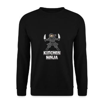 Ninja couteau de cuisine chef cuisinier cadeau pour enfants - Sweat-shirt Unisexe - noir - Devant - Alina (178cm) & Michal (187cm)