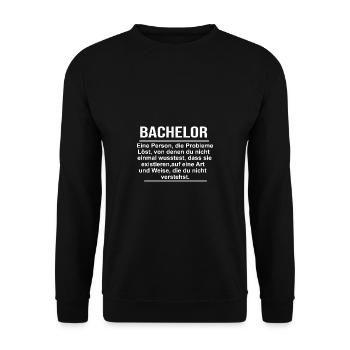 Conclusion Motto | graduation - design - Unisex Sweatshirt - black - Front - Alina (178cm) & Michal (187cm)
