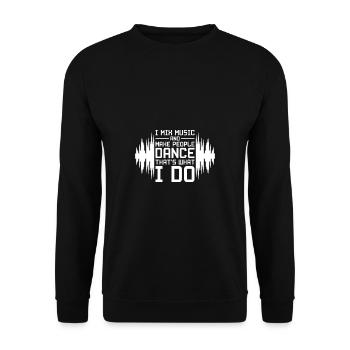 DJ Records Djane Platine Musique Vinyle - Sweat-shirt Unisexe - noir - Devant - Alina (178cm) & Michal (187cm)