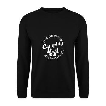 Camping caravane de camping car - Sweat-shirt Unisexe - noir - Devant - Alina (178cm) & Michal (187cm)