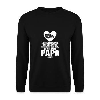 als ich meine frau traf dachte ich dass ich mein - Unisex Pullover - Schwarz - Vorne - Alina (178cm) & Michal (187cm)