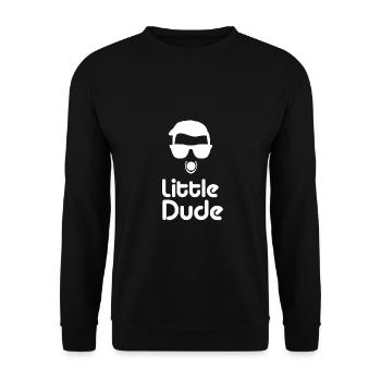 daddys little dude - Unisex Pullover - Schwarz - Vorne - Alina (178cm) & Michal (187cm)