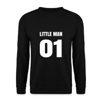 Part 1: BIG MAN + LITTLE MAN 01 / Father-Son Shirt - Unisex Sweatshirt - black - Front - Alina (178cm) & Michal (187cm)