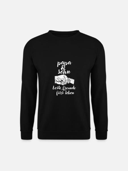 Papa Vater und Sohn - Unisex Pullover - Schwarz