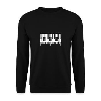 Piano Barcode Piano Clavier Musique - Sweat-shirt Unisexe - noir - Devant - Alina (178cm) & Michal (187cm)