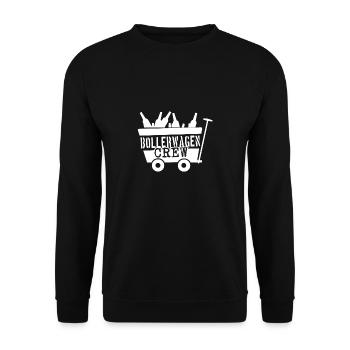 Männertag Bollerwagen Crew - Unisex Pullover - Schwarz - Vorne - Alina (178cm) & Michal (187cm)