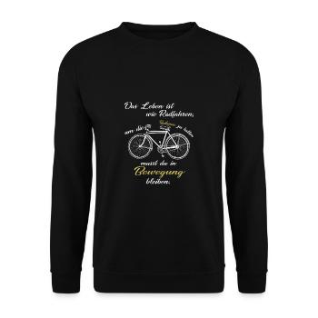 Vélo | Vélo de route | cyclisme - Sweat-shirt Unisexe - noir - Devant - Alina (178cm) & Michal (187cm)