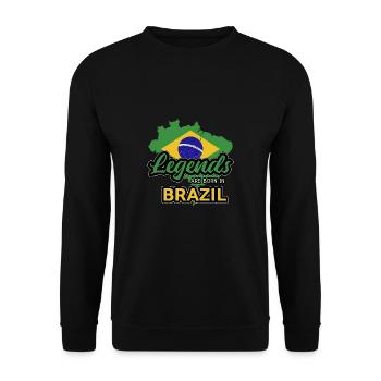 Tshirt Brésilien Légendes Brésiliennes - Sweat-shirt Unisexe - noir - Devant - Alina (178cm) & Michal (187cm)