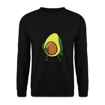 Cadeau drôle végétalien fesses poo popo - Sweat-shirt Unisexe - noir - Devant - Alina (178cm) & Michal (187cm)