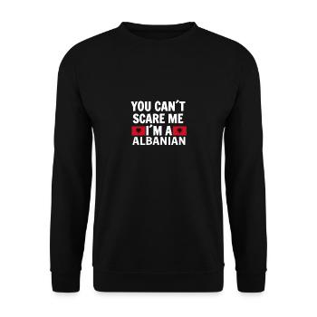 Albanischer Adler - Unisex Pullover - Schwarz - Vorne - Alina (178cm) & Michal (187cm)