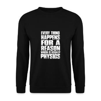 Teacher, physics, gift, periodic table, physicist - Unisex Sweatshirt - black - Front - Alina (178cm) & Michal (187cm)