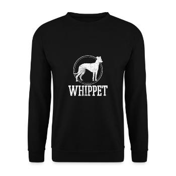 Whippet animal de compagnie chien - Sweat-shirt Unisexe - noir - Devant - Alina (178cm) & Michal (187cm)