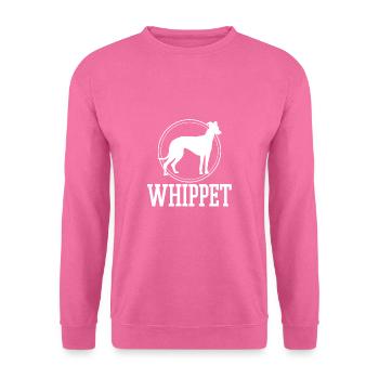 Whippet Hund Tier - Unisex Pullover - Pink - Vorne