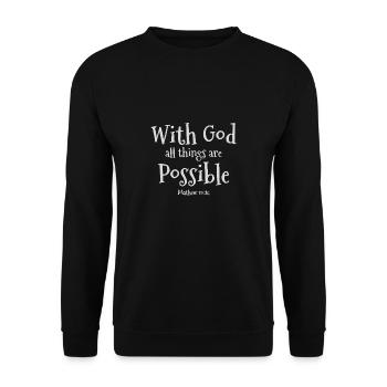 Christliche Bibel Schwarze Geschichte - Unisex Pullover - Schwarz - Vorne - Alina (178cm) & Michal (187cm)