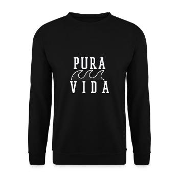 Costa Rica Tropical Beach - Unisex Sweatshirt - black - Front - Alina (178cm) & Michal (187cm)