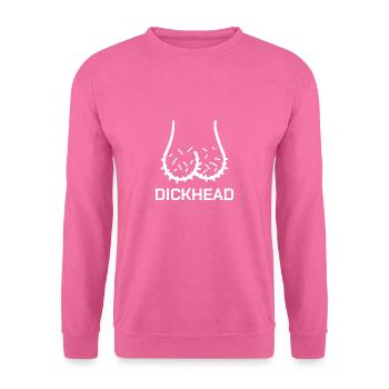 Peniskopf Hoden Gesicht Dickhead Lustiges Geschenk - Unisex Pullover - Pink - Vorne