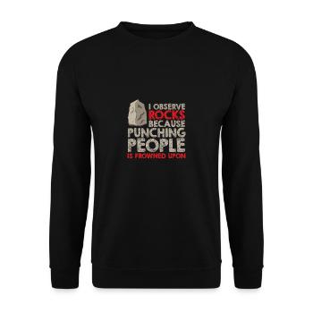Geology Minereal Collector Funny Gift - Unisex Pullover - Schwarz - Vorne - Alina (178cm) & Michal (187cm)