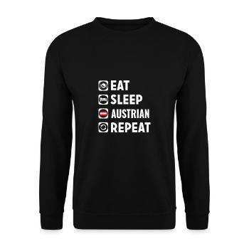 Austria - Unisex Sweatshirt - black - Front - Alina (178cm) & Michal (187cm)