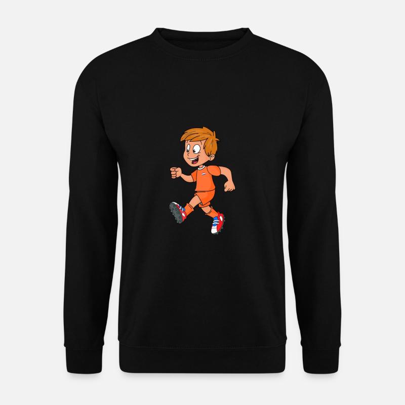 Fussballspieler Nationalmannschaft Holland Oranje - Unisex Pullover - Schwarz