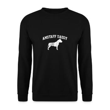 American Staffordshire - Sweat-shirt Unisexe - noir - Devant - Alina (178cm) & Michal (187cm)