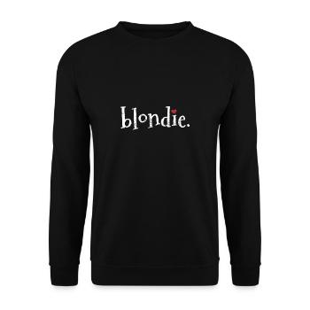 Blondie cheveux blond couleur - Sweat-shirt Unisexe - noir - Devant - Alina (178cm) & Michal (187cm)