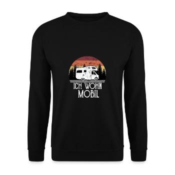 Wohnmobil Camping - Unisex Pullover - Schwarz - Vorne - Alina (178cm) & Michal (187cm)