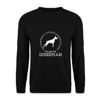 DOBERMANN - Unisex Pullover - Schwarz - Vorne - Alina (178cm) & Michal (187cm)