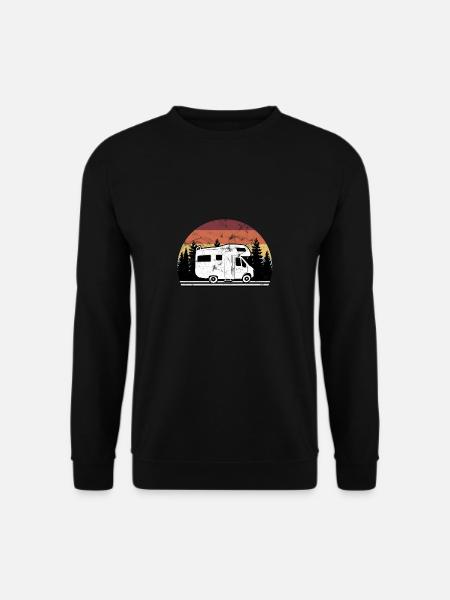 Camper Camper Vintage Camping - Sweat-shirt Unisexe - noir