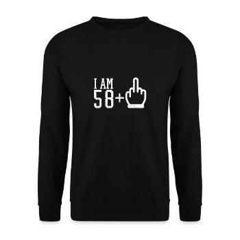 59th Birthday Shirts - Unisex Sweatshirt - black - Front - Alina (178cm) & Michal (187cm)