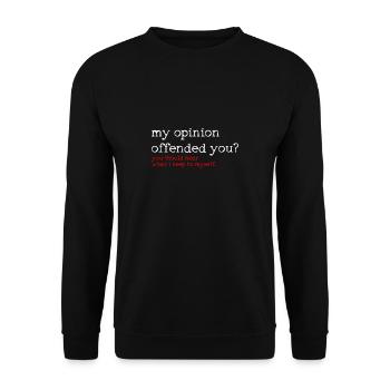 Sarcastic quotation shirts - Unisex Sweatshirt - black - Front - Alina (178cm) & Michal (187cm)