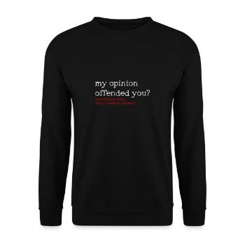 Sarcastic quotation shirts - Unisex Sweatshirt - black - Front - Alina (178cm) & Michal (187cm)