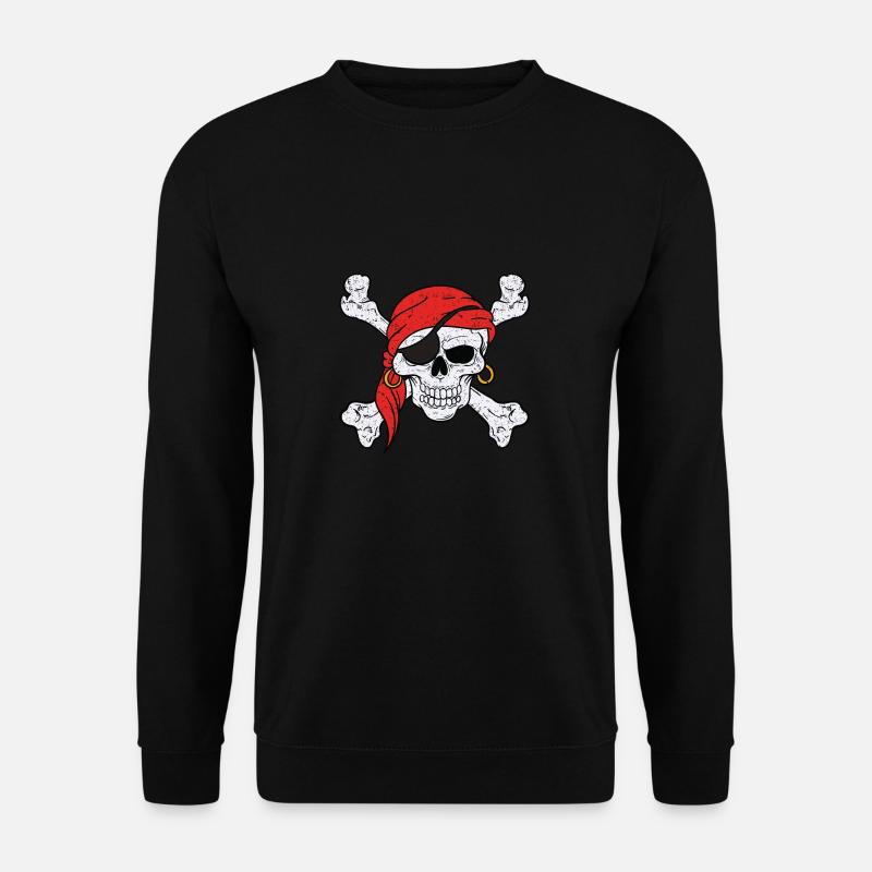 Skelett Dabbing Knochen Pirat Piraten Geschenk - Unisex Pullover - Schwarz